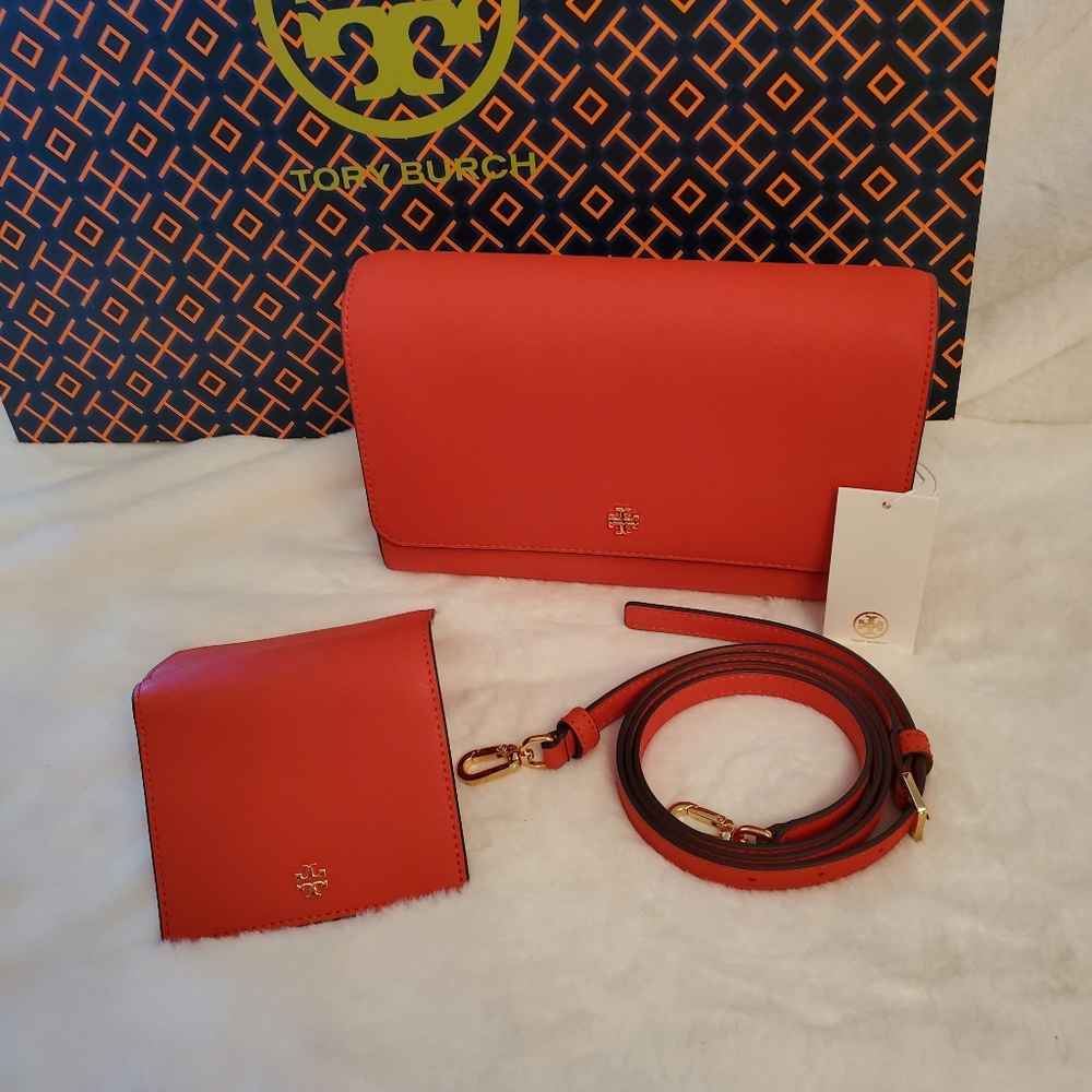 🚫SOLD🚫✨️ TORY BURCH Emerson Crossbody Clutch Shoulder Bag & Wallet - Picture 3 of 16
